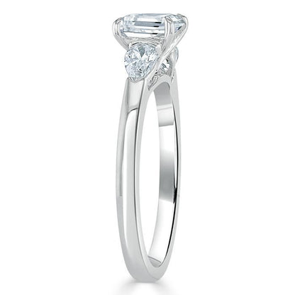 The Violet — Cushion Lab Diamond 3-Stone Engagement Ring II