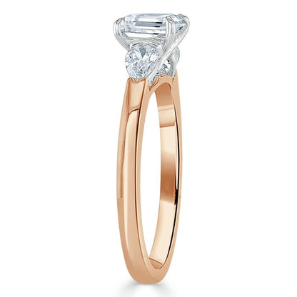 The Violet — Cushion Lab Diamond 3-Stone Engagement Ring II