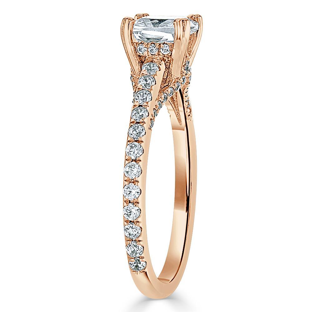 The Clara — Cushion Lab Diamond Tiffany Solitaire Engagement Ring