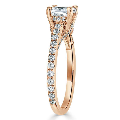 The Clara — Cushion Lab Diamond Tiffany Solitaire Engagement Ring