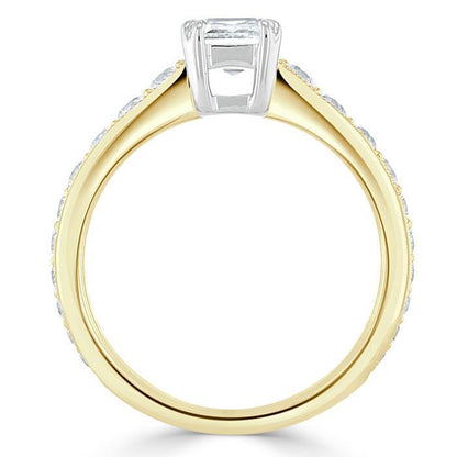 The Clara — Emerald Lab Diamond Tiffany Solitaire Engagement Ring