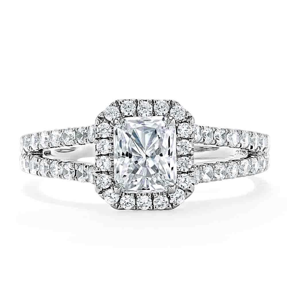 The Aurora — Radiant Lab Diamond Halo Engagement Ring III
