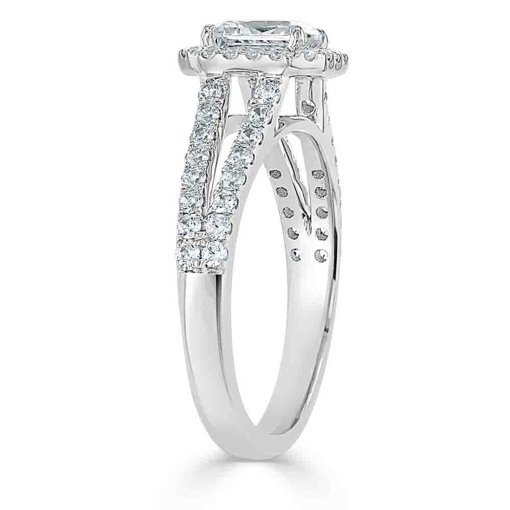 The Aurora — Radiant Lab Diamond Halo Engagement Ring III