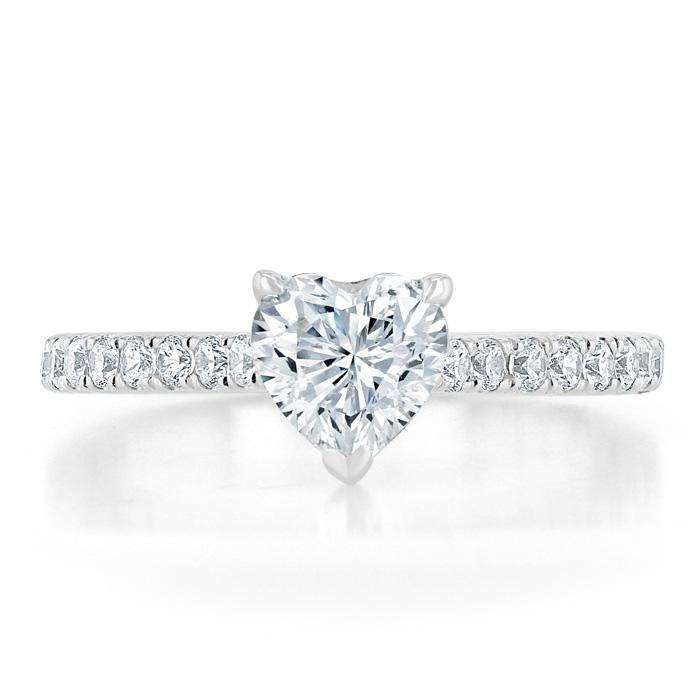 The Rose — Heart Lab Diamond Solitaire Engagement Ring