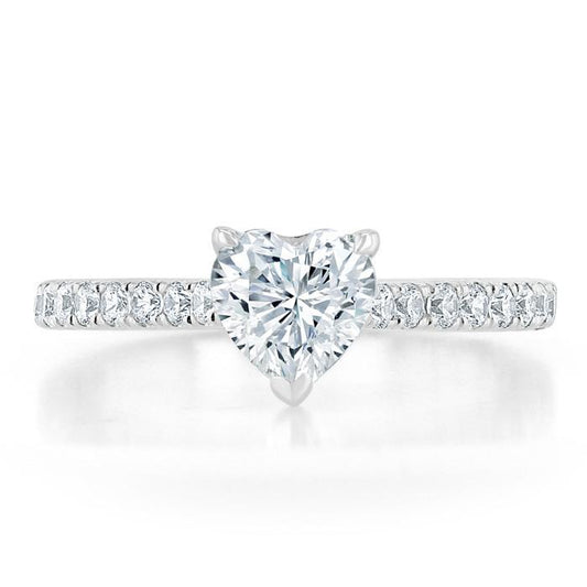 The Rose — Heart Lab Diamond Solitaire Engagement Ring
