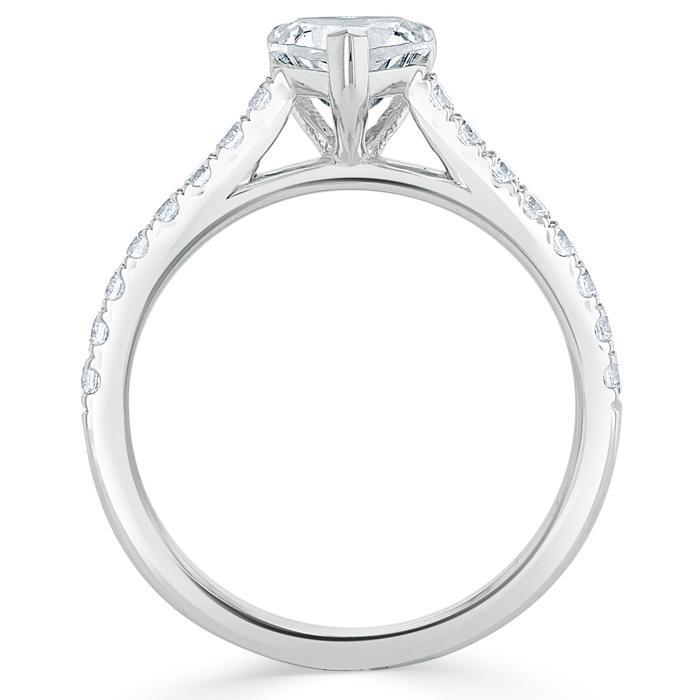 The Rose — Heart Lab Diamond Solitaire Engagement Ring