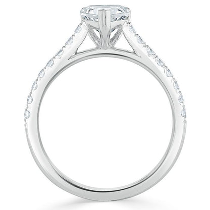The Rose — Heart Lab Diamond Solitaire Engagement Ring