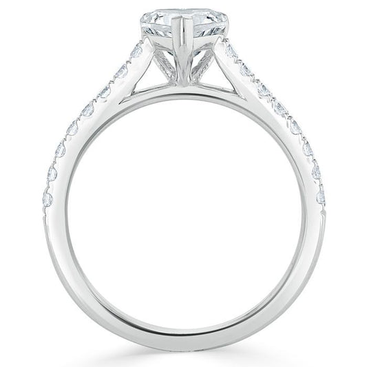 The Rose — Heart Lab Diamond Solitaire Engagement Ring