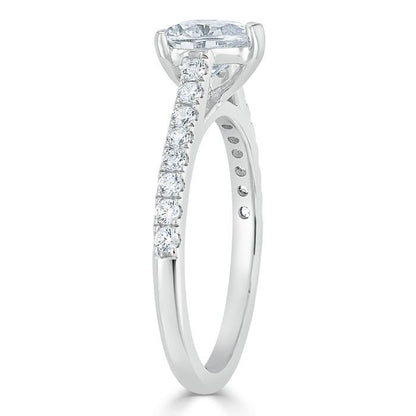 The Rose — Heart Lab Diamond Solitaire Engagement Ring