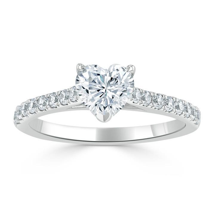The Rose — Heart Lab Diamond Solitaire Engagement Ring
