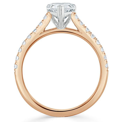 The Rose — Heart Lab Diamond Solitaire Engagement Ring