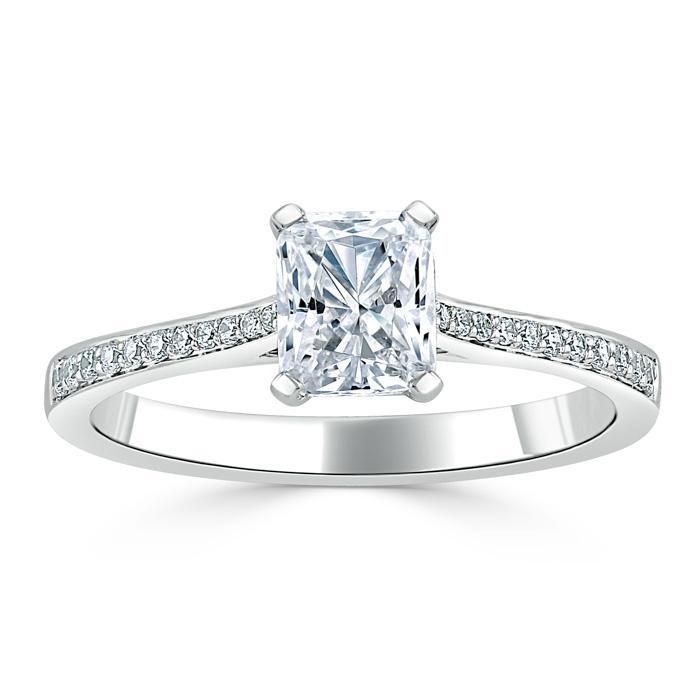 The Isla — Radiant Lab Diamond Solitaire Engagement Ring V