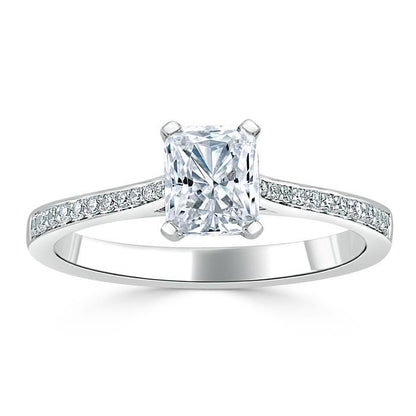 The Isla — Radiant Lab Diamond Solitaire Engagement Ring V