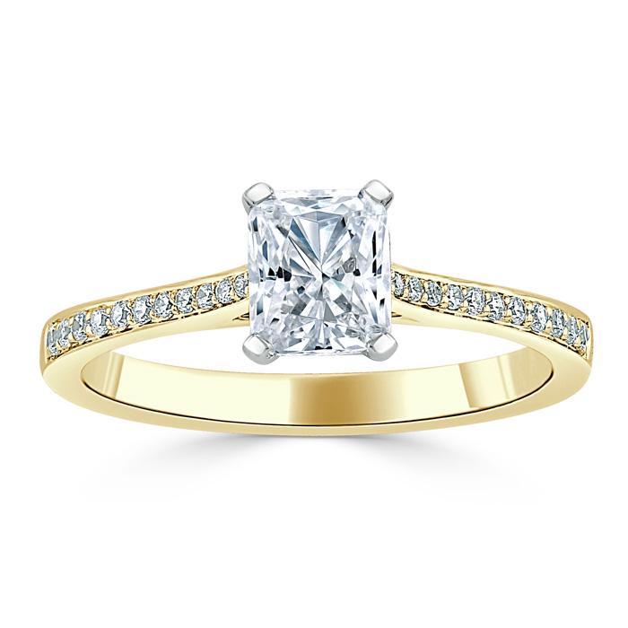 The Isla — Radiant Lab Diamond Solitaire Engagement Ring V