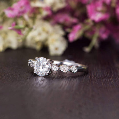 The Grace — Round Lab Diamond Vintage Engagement Ring IX