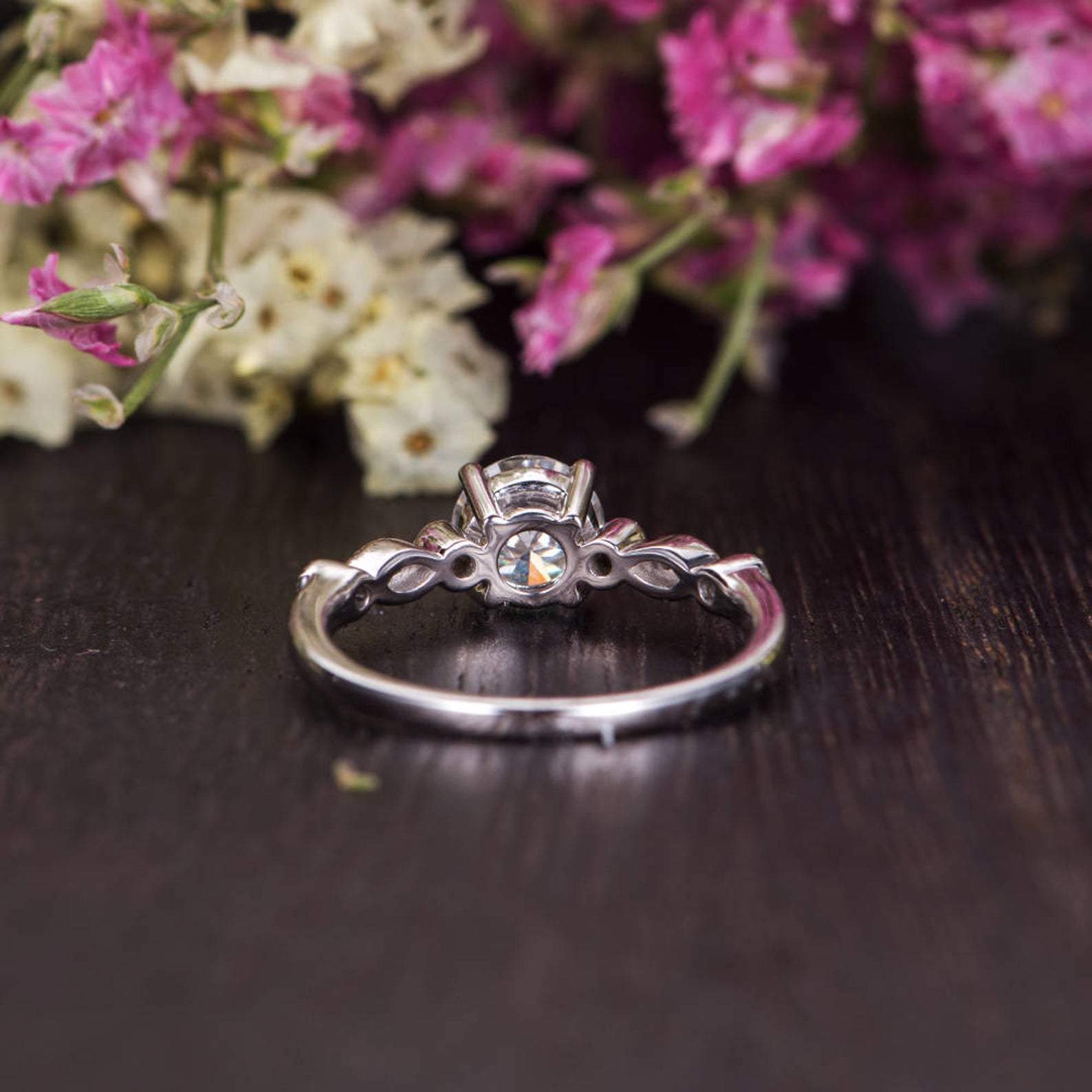 The Grace — Round Lab Diamond Vintage Engagement Ring IX
