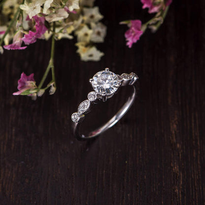 The Grace — Round Lab Diamond Vintage Engagement Ring IX