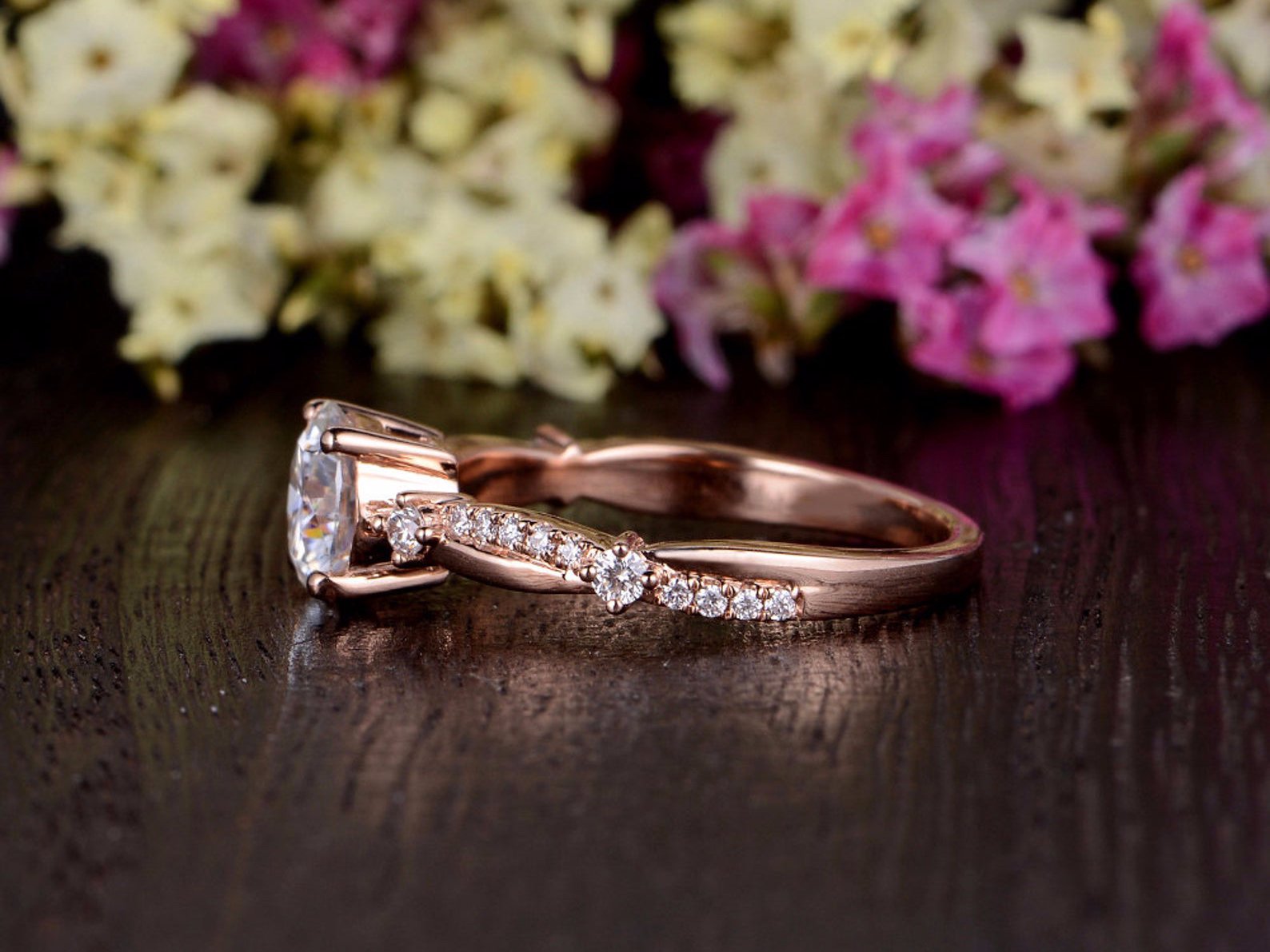 The Grace — Round Lab Diamond Vintage Engagement Ring VIII