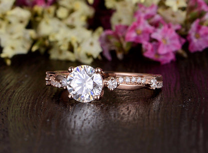 The Grace — Round Lab Diamond Vintage Engagement Ring VIII