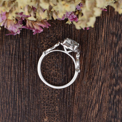 The Juliet — Round Lab Diamond Art Deco Halo Engagement Ring