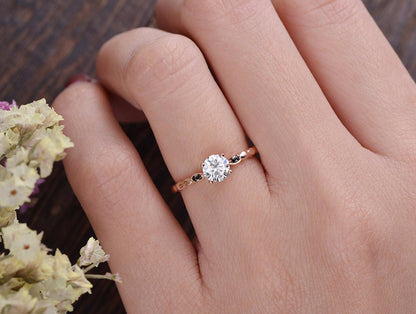 The Grace — Round Lab Diamond Vintage Engagement Ring VII
