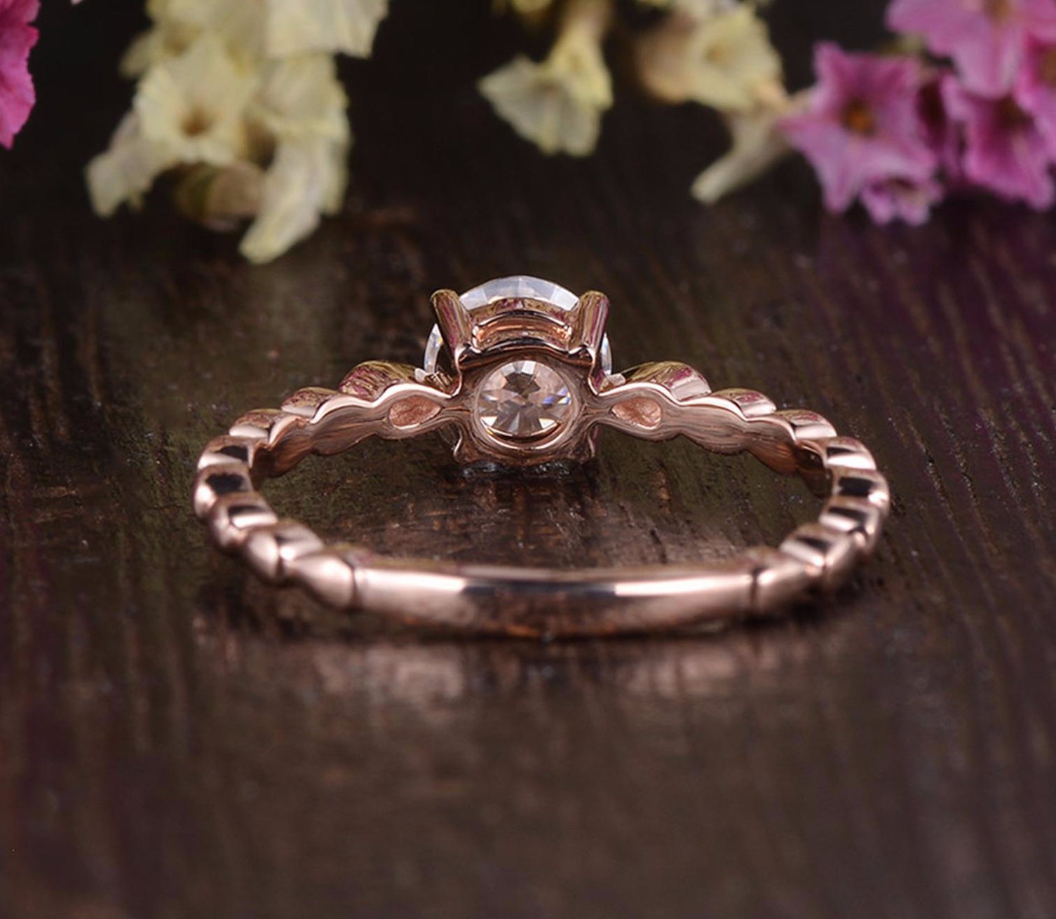 The Grace — Round Lab Diamond Vintage Engagement Ring VII