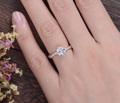 The Grace — Round Lab Diamond Vintage Engagement Ring VI