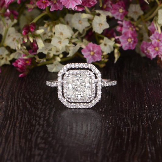 The Grace — Princess Lab Diamond Vintage Engagement Ring III