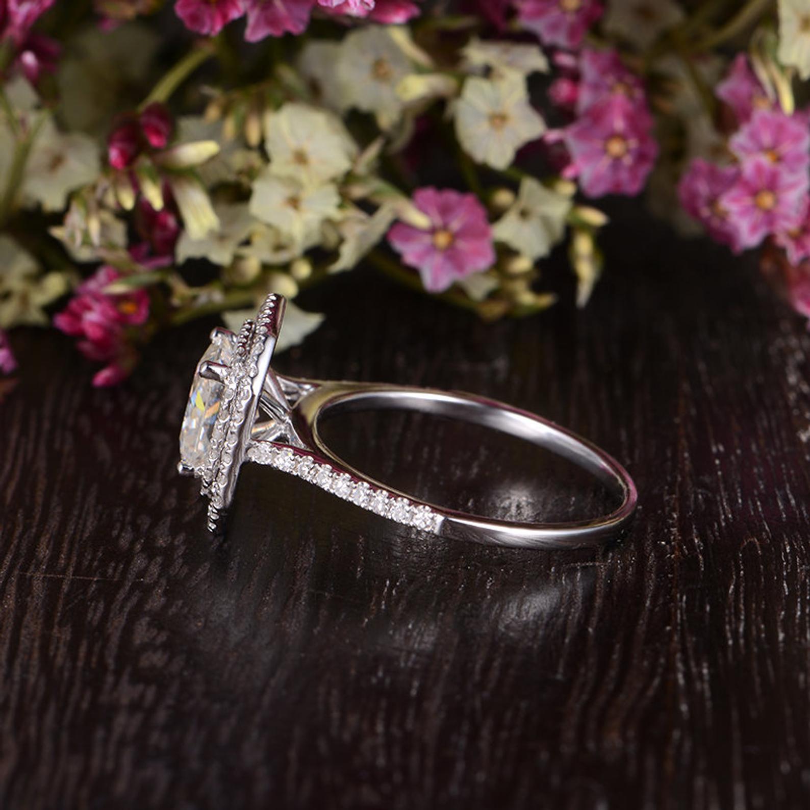 The Grace — Princess Lab Diamond Vintage Engagement Ring III