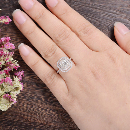 The Grace — Princess Lab Diamond Vintage Engagement Ring III