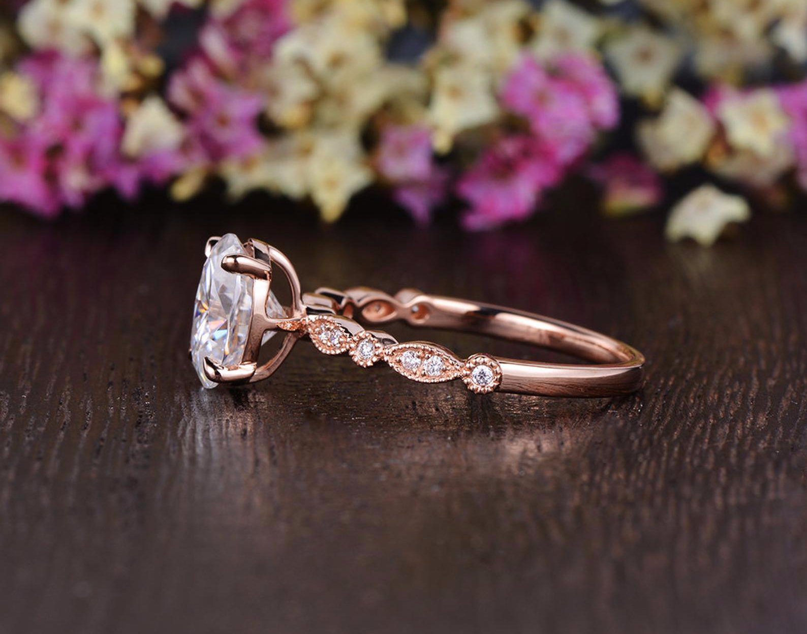 The Grace — Oval Lab Diamond Vintage Engagement Ring V