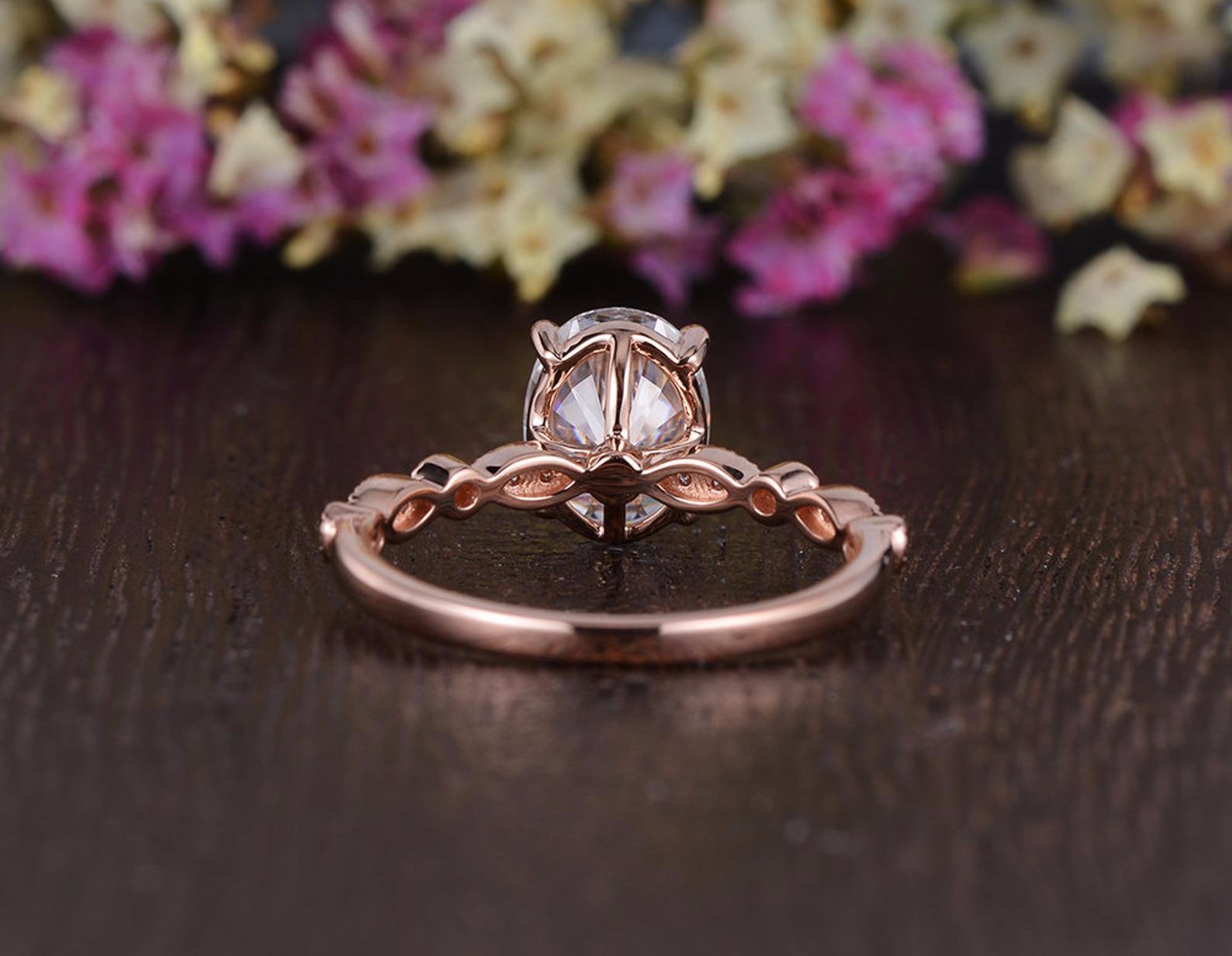 The Grace — Oval Lab Diamond Vintage Engagement Ring V