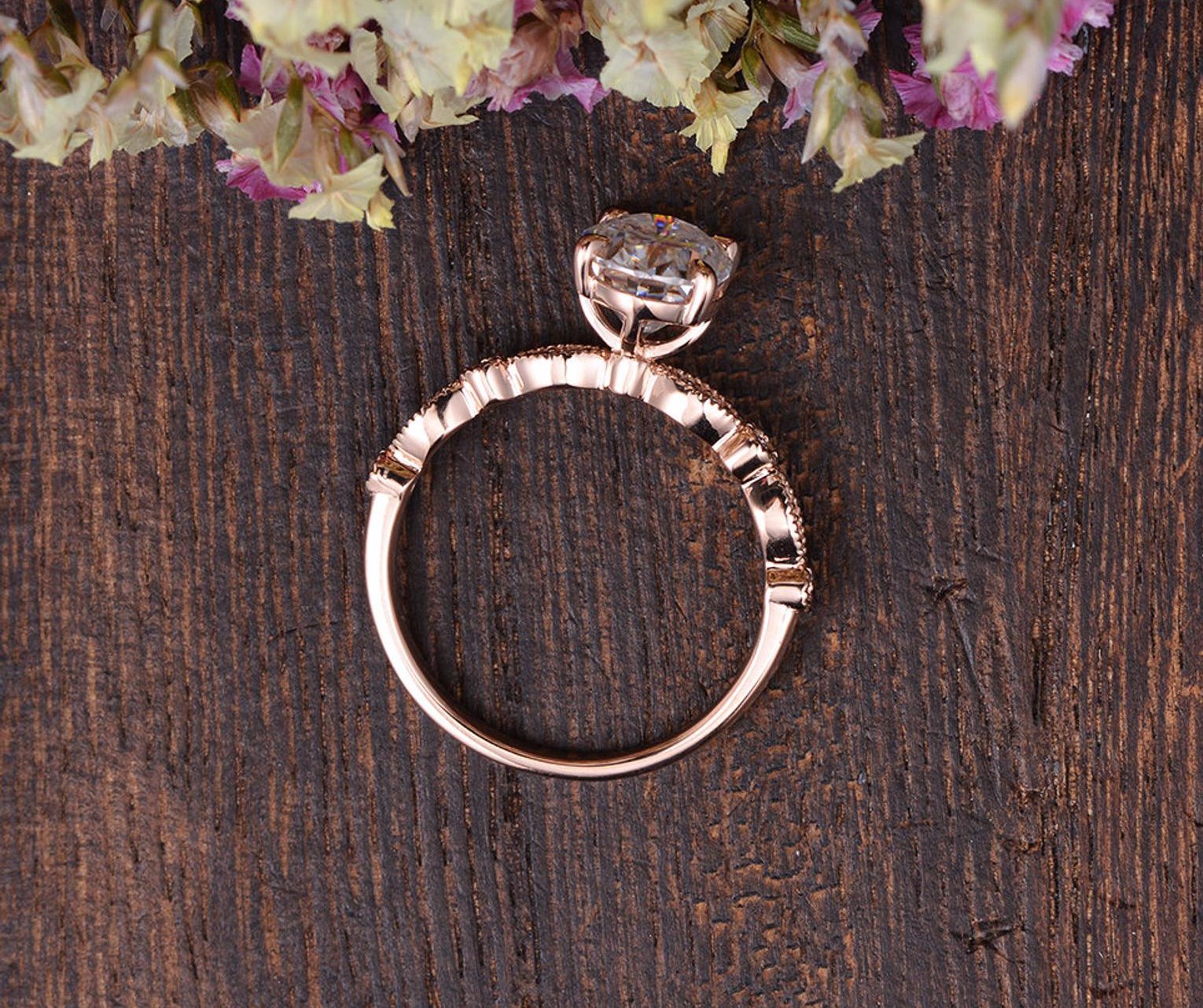 The Grace — Oval Lab Diamond Vintage Engagement Ring V