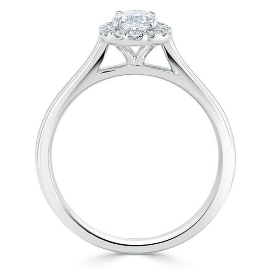 The Aurora — Oval Lab Diamond Halo Engagement Ring V
