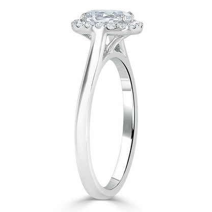The Aurora — Oval Lab Diamond Halo Engagement Ring V