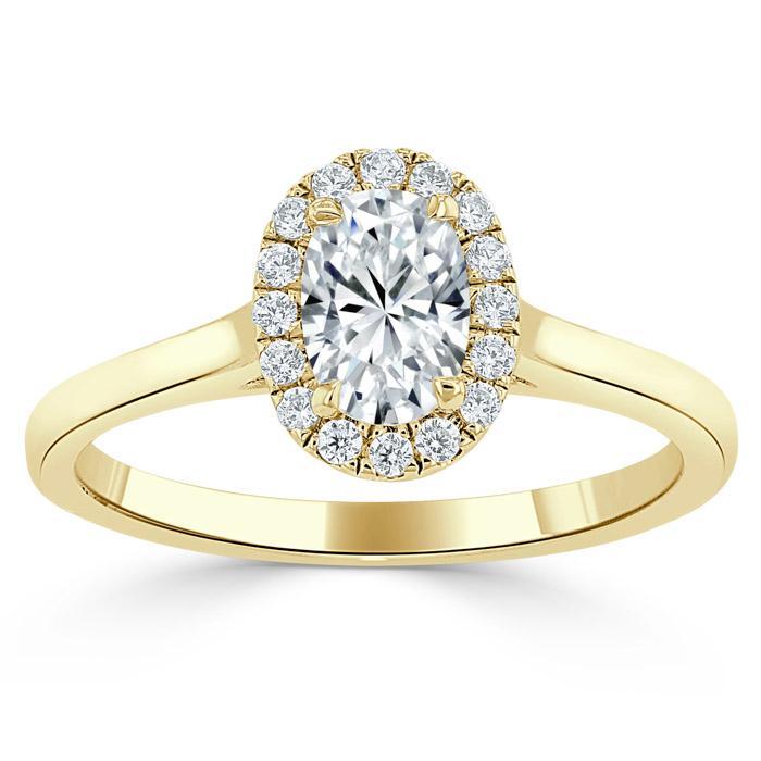 The Aurora — Oval Lab Diamond Halo Engagement Ring V