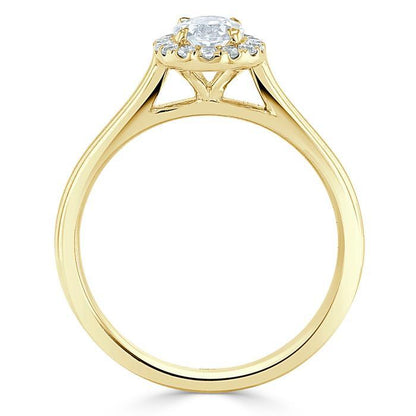 The Aurora — Oval Lab Diamond Halo Engagement Ring V