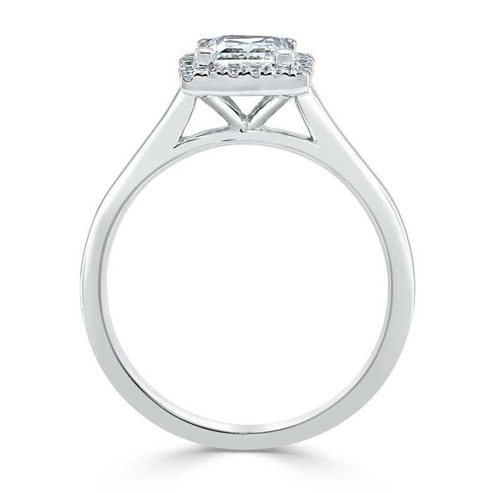 The Aurora — Princess Lab Diamond Halo Engagement Ring