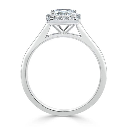 The Aurora — Princess Lab Diamond Halo Engagement Ring