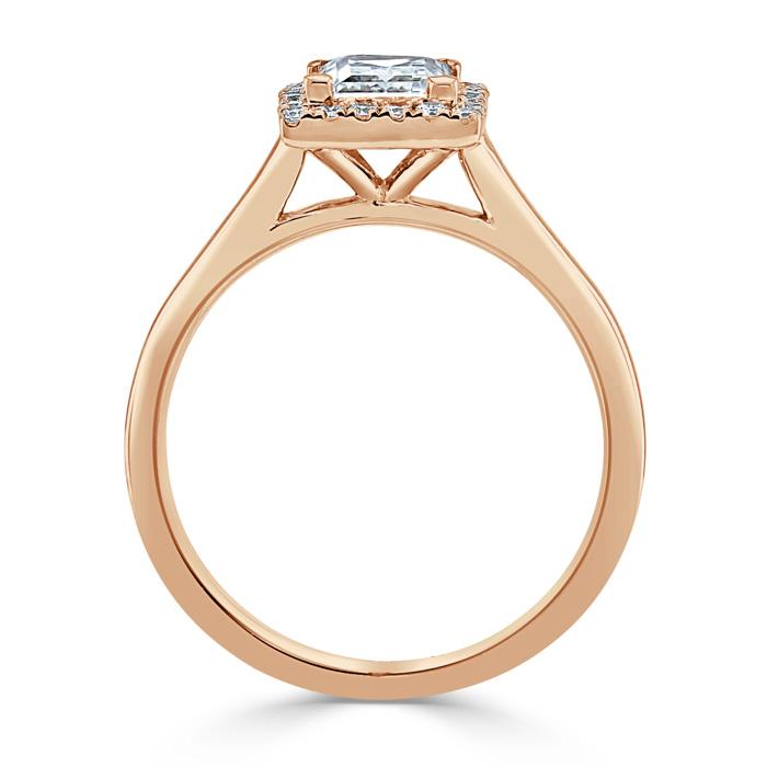The Aurora — Princess Lab Diamond Halo Engagement Ring