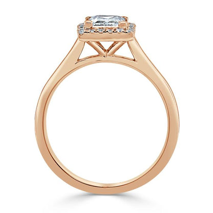 The Aurora — Princess Lab Diamond Halo Engagement Ring