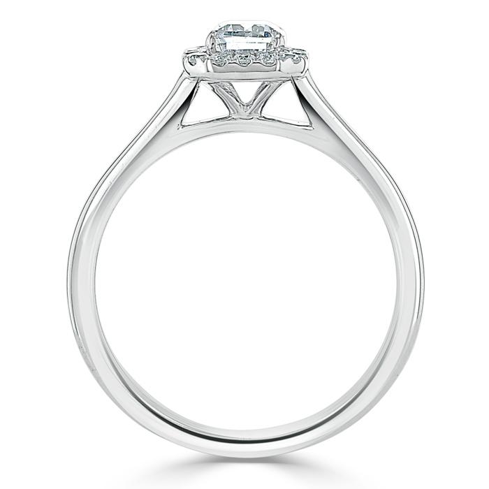The Aurora — Emerald Lab Diamond Halo Engagement Ring III