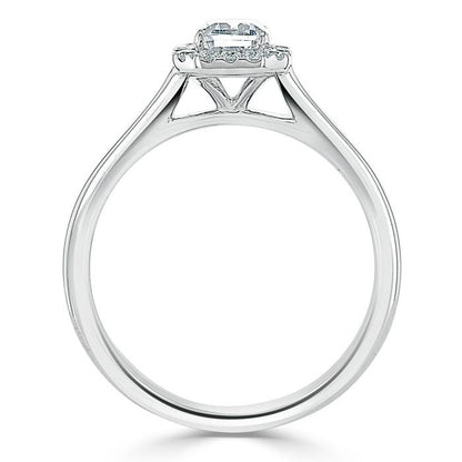 The Aurora — Emerald Lab Diamond Halo Engagement Ring III