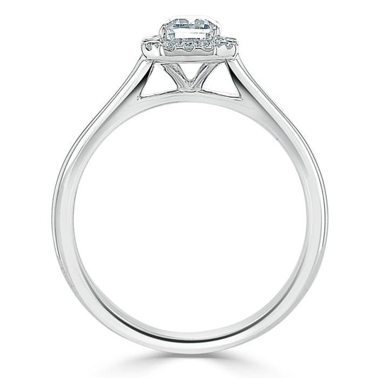 The Aurora — Emerald Lab Diamond Halo Engagement Ring III