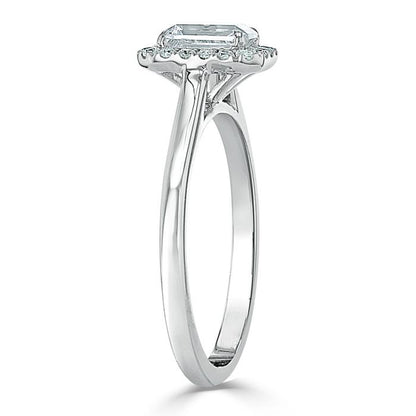The Aurora — Emerald Lab Diamond Halo Engagement Ring III