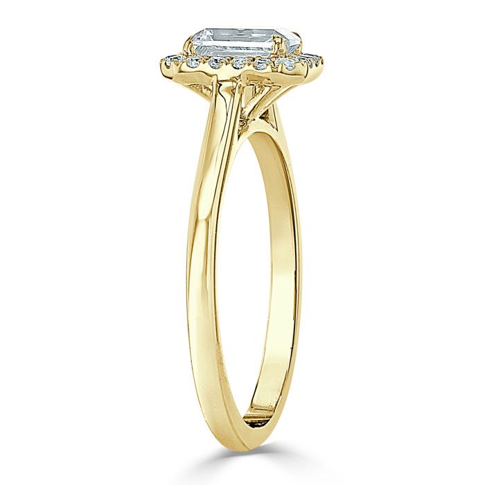 The Aurora — Emerald Lab Diamond Halo Engagement Ring III