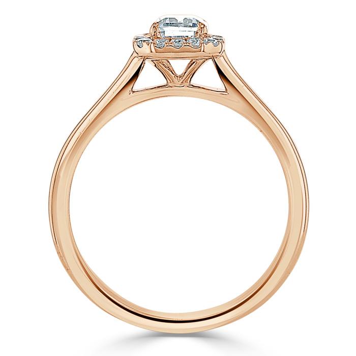 The Aurora — Emerald Lab Diamond Halo Engagement Ring III