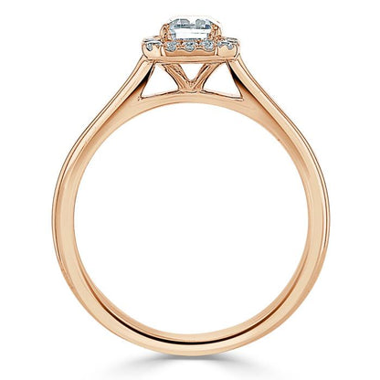 The Aurora — Emerald Lab Diamond Halo Engagement Ring III