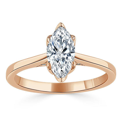 The Juliet — Marquise Lab Diamond Solitaire Engagement Ring IV