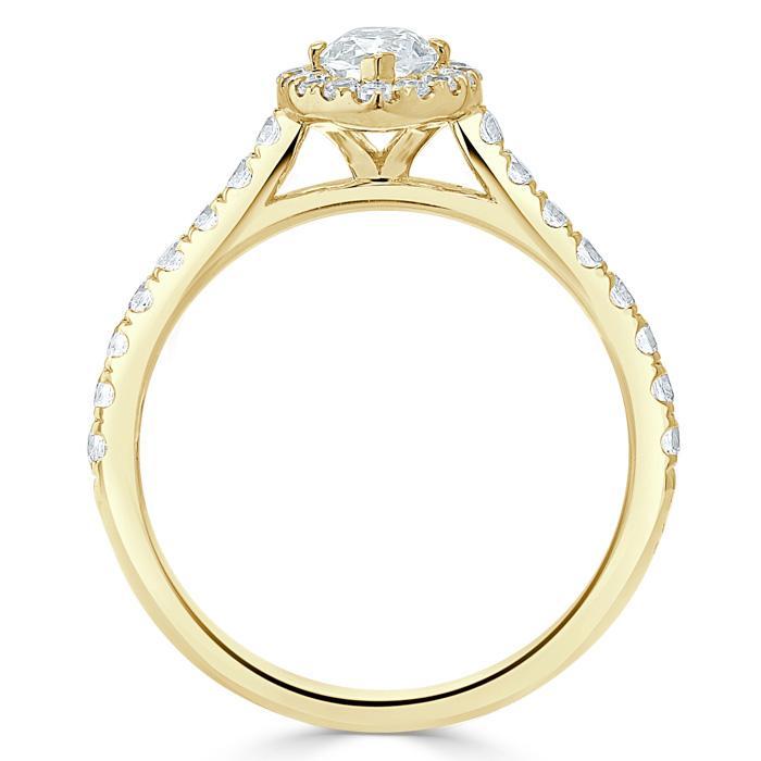 The Aurora — Marquise Lab Diamond Tiffany Halo Engagement Ring II